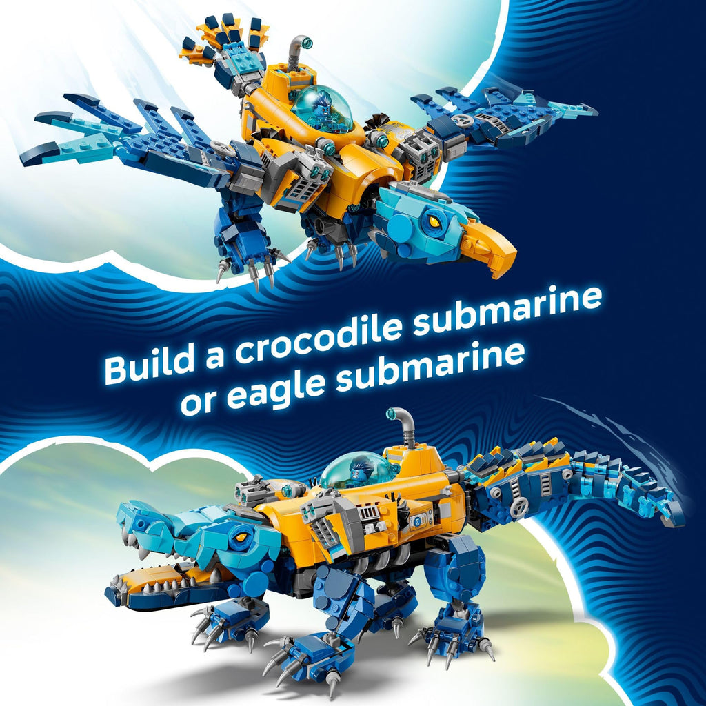 LEGO DREAMZzz Crocodile Submarine Building Toy for Boys & Girls - Pretend Play Set for Kids, Ages 8+, W/2 Build Options - Includes 3 Minifigures & Treasure Creature - Gift Idea for Birthdays - 71512