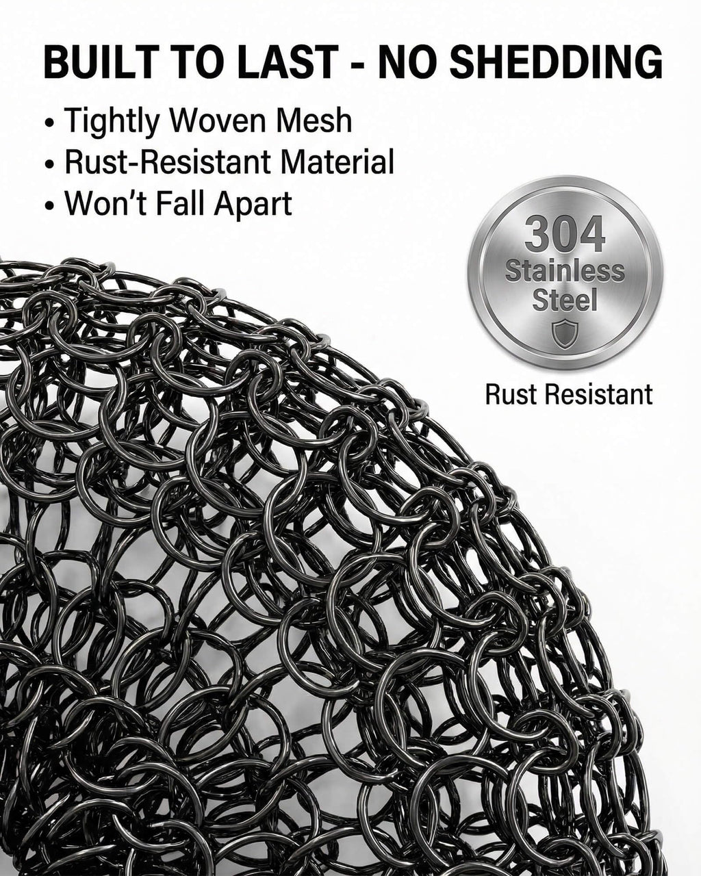 Soilleta 8 Pcs Steel Wool Scrubbers with 2 Pcs Handle,Stainless Steel Scouring Pads for Cast Iron Skillets, Grill & Kitchen Pots - Rust Resistant, Non-Splintering Heavy Duty for Tough Grease