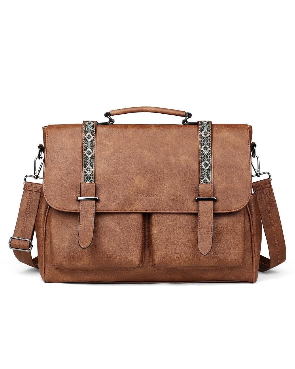 FADEON Messenger Bag for Women, Designer Leather Satchel Backpack Purses Large Laptop Briefcase Multi Pocket Shoulder Bags