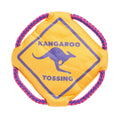 Barkbox Kangaroo Tossing Flying Disc Dog Toy | Fluff-Free Crinkle Disc with T-Shirt Rope Edge | Durable Fetch & Tug Toy for Dogs & Puppies