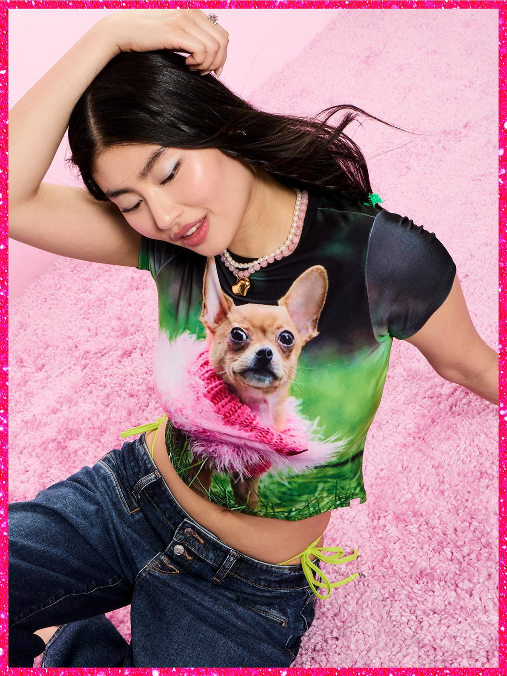 Victoria's Secret Pink | Elle Baby Tee, Bruiser Black, M