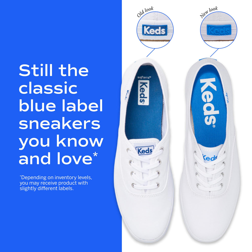 Keds Kickstart Lace Up, Sneaker Womens, White Canvas, 8 Medium