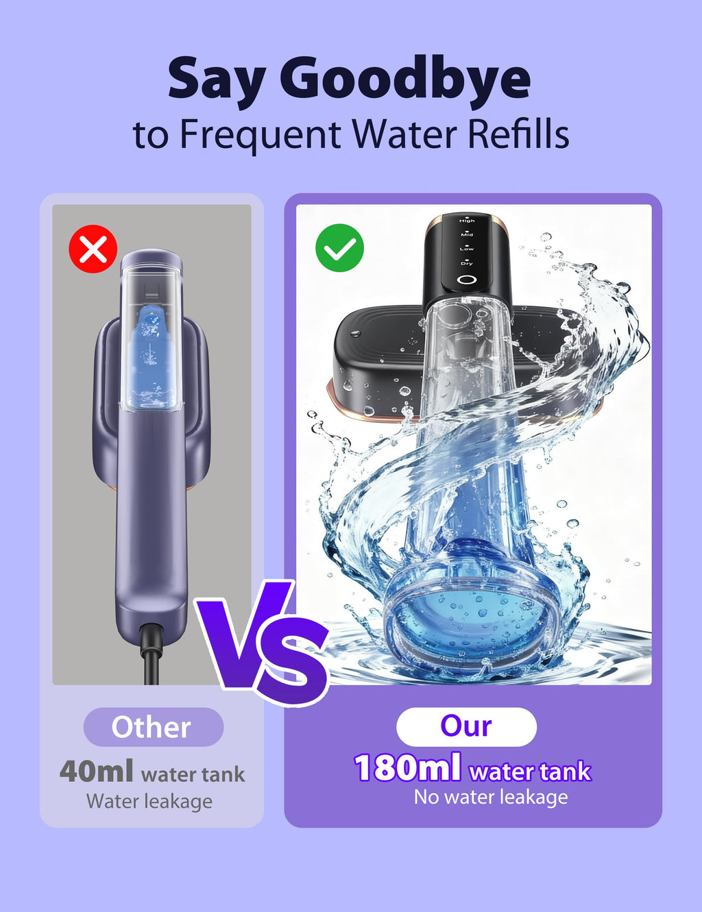 Steamer for Clothes Portable Handheld Garment Steamer,15s Fast Heat-up,180ml Tank,Steamer Ironing Gloves,35 Minutes of Continuous Ironing for Travel and Home(Black Gold)