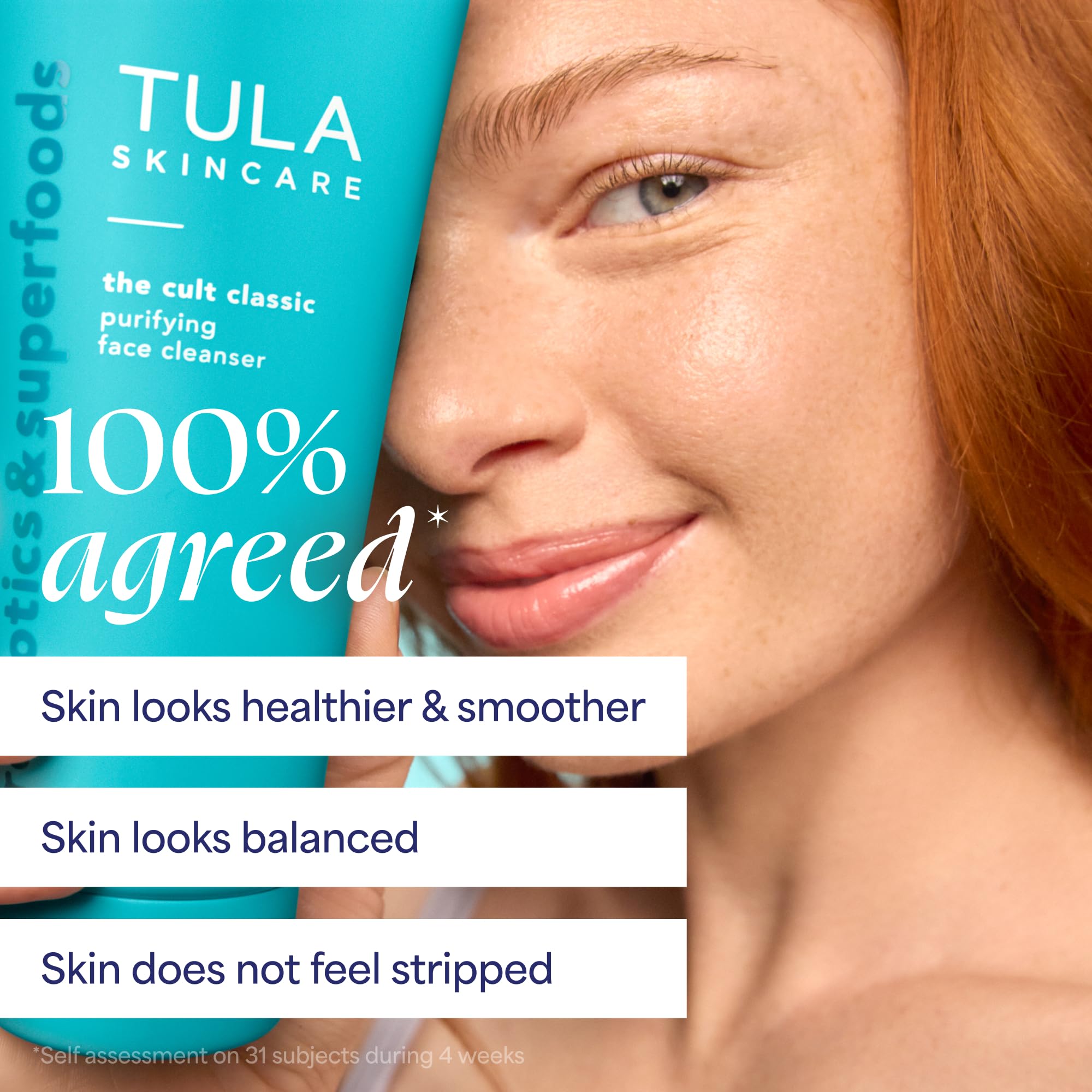 TULA Skin Care The Cult Classic Purifying Face Cleanser - Gentle and Effective Face Wash, Makeup Remover, Nourishing and Hydrating, 4.2 oz.