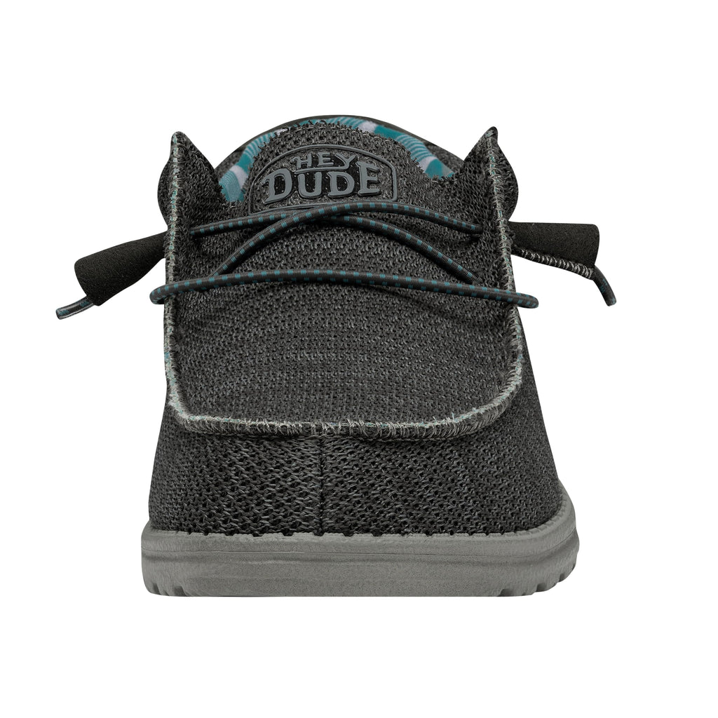 HEYDUDE Men's Wally Sox | Mens Shoes | Men's Lace Up Loafers | Comfortable & Light-Weight Charcoal
