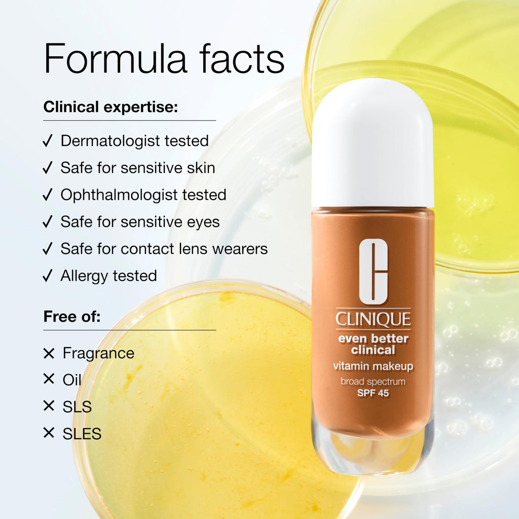 Clinique Even Better Clinical Vitamin Makeup Broad Spectrum SPF 45 With Vitamin C, Vitamin E + Vitamin B3 | Light Coverage + Vibrant Finish, Light Cool 3