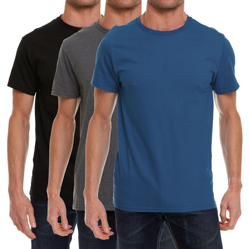 BILLIONHATS 12 Pack of Wholesale Bulk Men's Cotton T-Shirt Tees, Big & Tall Plus Size Short Sleeve Lightweight T-Shirts, Size 4X-Large