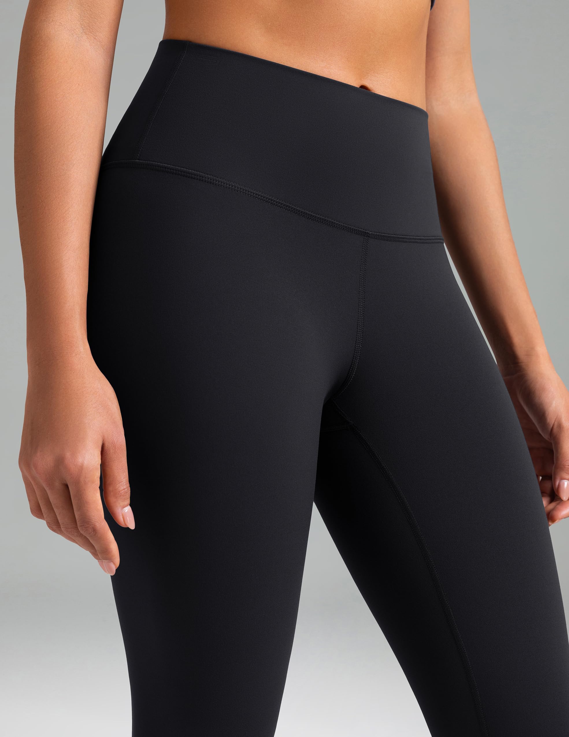 Colorfulkoala Women's Dreamlux High Waisted Workout Leggings 25" Inseam 7/8 Length Yoga Pants (XS, Black)