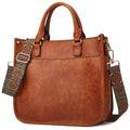 Crossbody Purses and Handbags for Women, Tote Shoulder Bag Satchel Purse and PU Leather Top Handle for Ladies (brown)