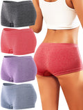 Sth Big Womens Boyshorts Underwear Seamless Boxer Briefs Full Coverage Soft Stretch Boxer Shorts For Women 4 Pack