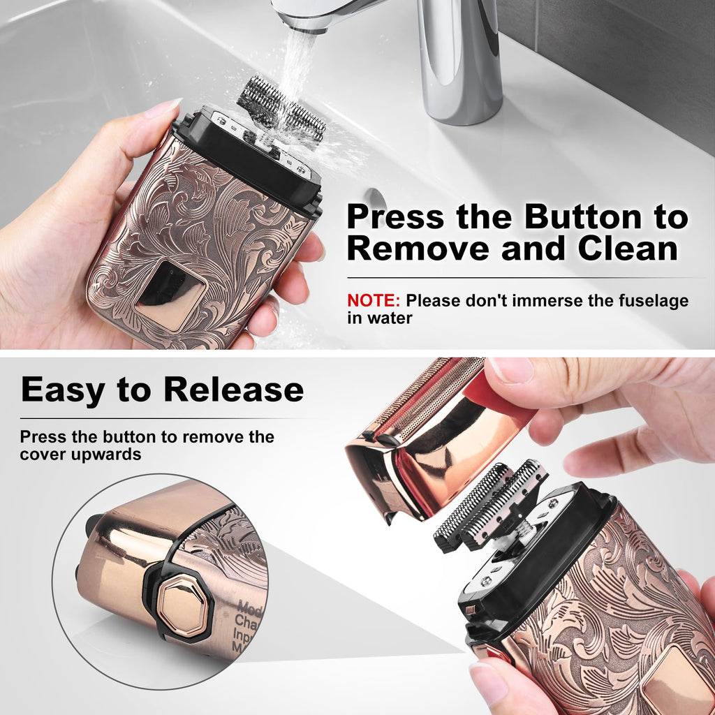 Ufree Foil Shavers Electric Razor for Men, Beard Trimmer Grooming Shaving Kit, Hair Trimmer, Cordless Head Shavers for Bald Men Barber Clippers, Birthday Gifts for Him