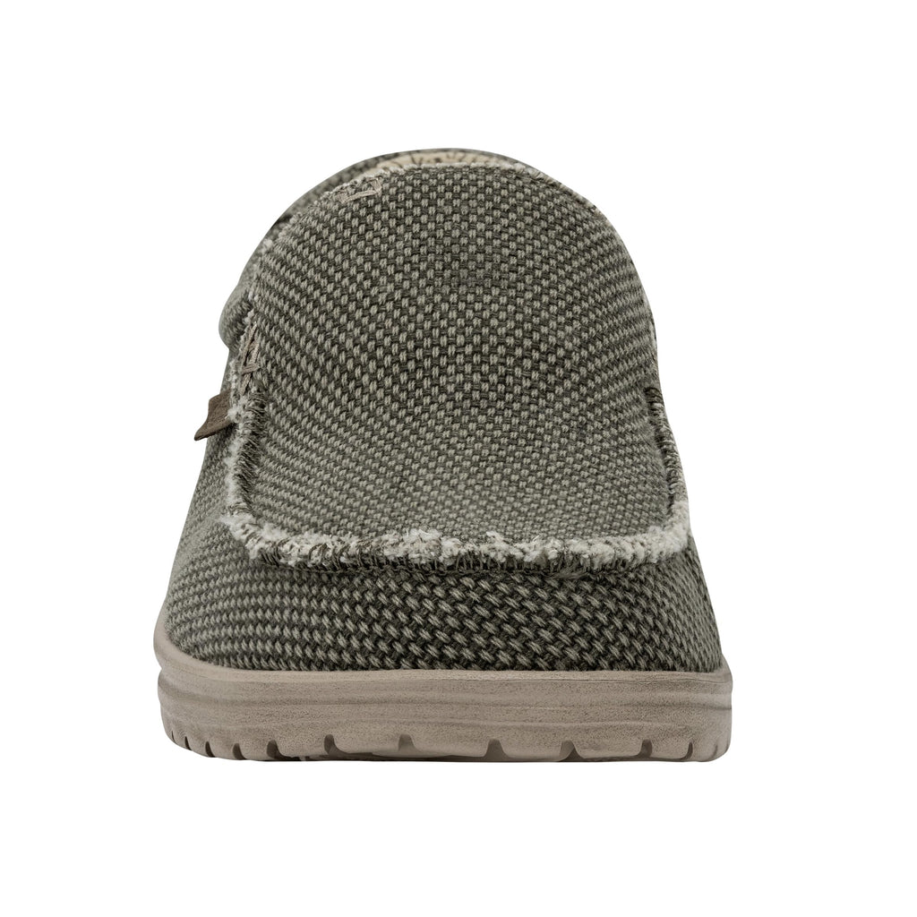 HEYDUDE Men's Mikka Braided Army Size 8| Loafers | Men's Slip On Shoes | Comfortable & Light-Weight
