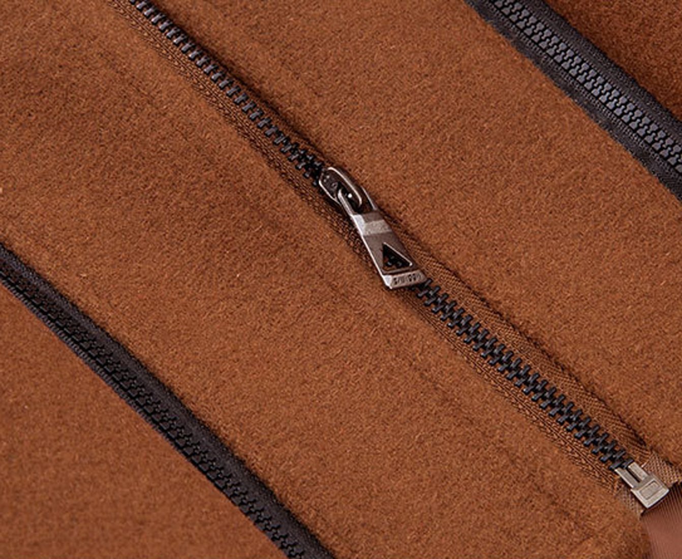 chouyatou Men's Stand Collar Wool-Blend Classic Pea Coat with Removable Inner Collar (Small, H36-Brown)