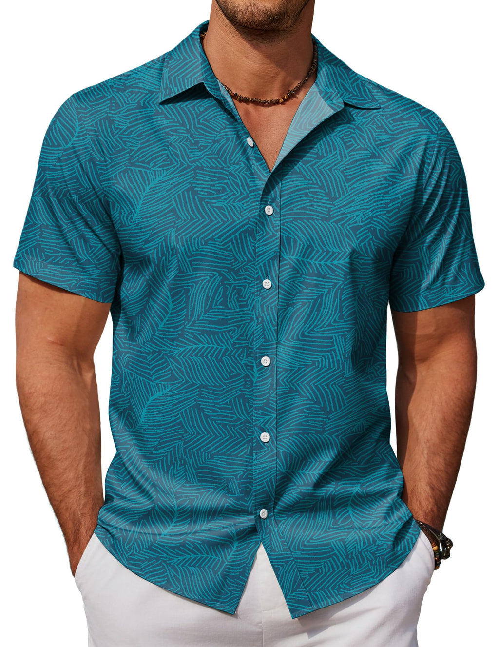 COOFANDY Mens Summer Shirts Floral Hawaiian Shirts Short Sleeve Casual Beach Wear Clothing