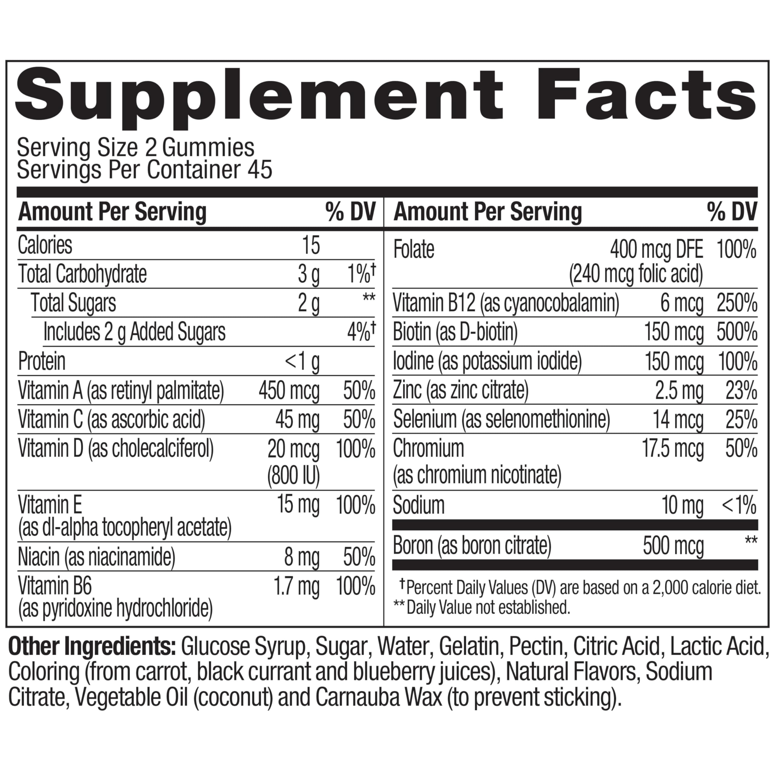 OLLY Women's Multivitamin Gummy, Vitamins A, D, C, E, Biotin, Folic Acid, Adult Chewable Vitamin, Berry Flavor, 45 Day Supply - 90 Count