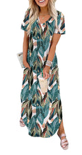 WIHOLL Summer Dresses for Women 2026 Maxi Sun Dresses for Seniors Beach Vacation Clothes for Women Fashion Clothing L