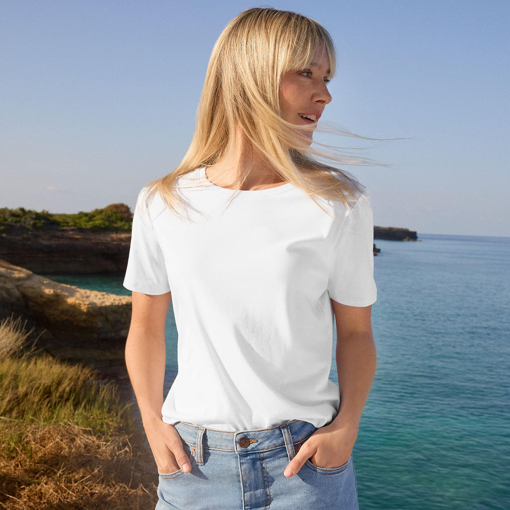 Lands' End Women's Supima Crew Neck T-Shirt X-Large White
