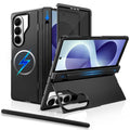 LIDEEYA for Z Fold 8 Ultra Case with S Pen Slot & Pen Privacy Screen Black