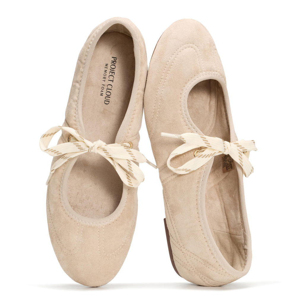 Project Cloud Fashion Mary Jane Shoes Women - Womens Ballet Flats with Memory Foam Insole - Lightweight & Non-Slip Ballet Flats Shoes for Women 2026 (Emilee, SAND,11M)