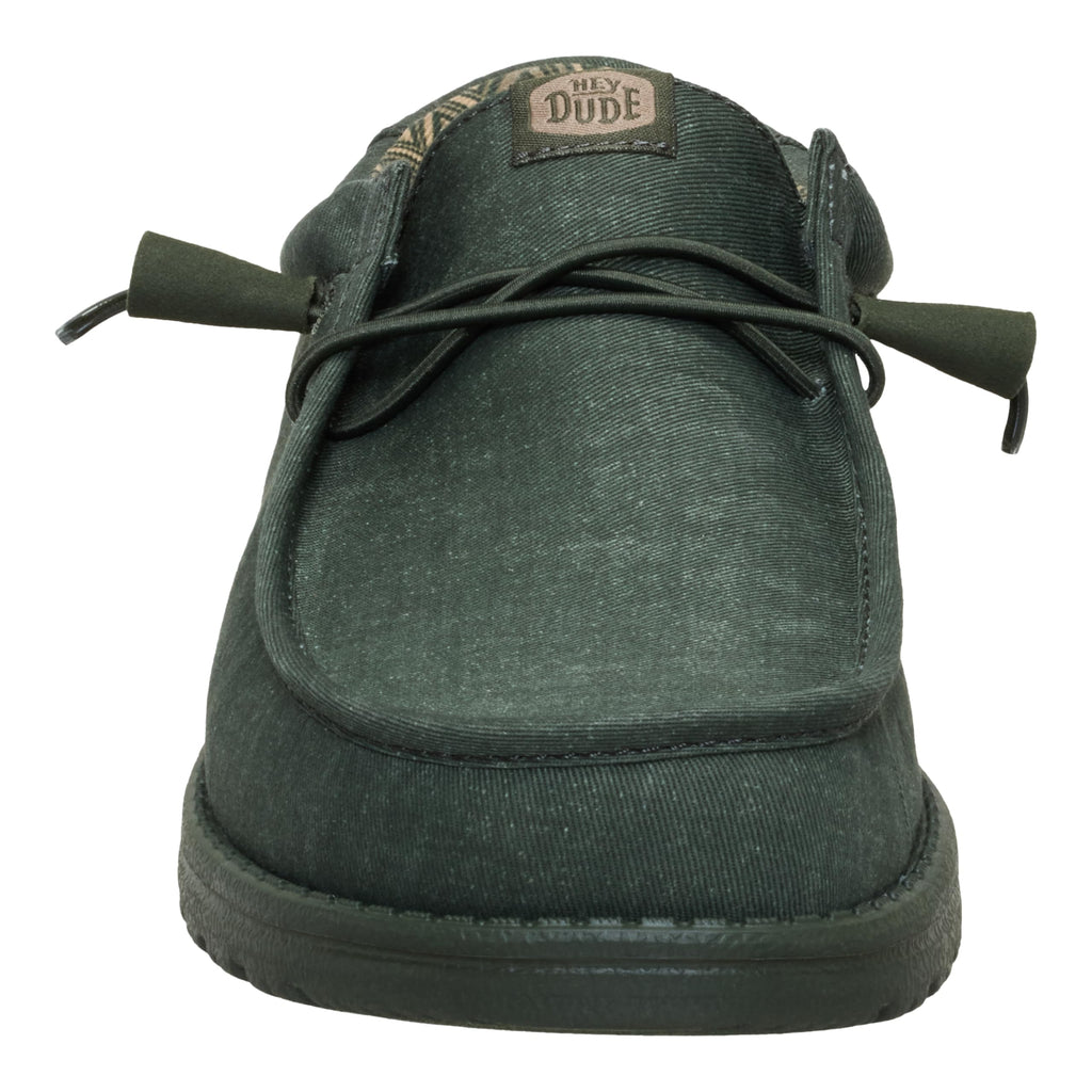 HEYDUDE Wally Stretch Canvas Deep Green Size 11, Men’s Shoes, Slip-on Loafers, Comfortable & Light-Weight