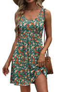 WIHOLL Womens Summer Dresses Beach Vacation Clothes Spring Dresses for Women Flowy Midi Boho Casual Dress Sundresses 2026 Vintage Multi-Floral XL