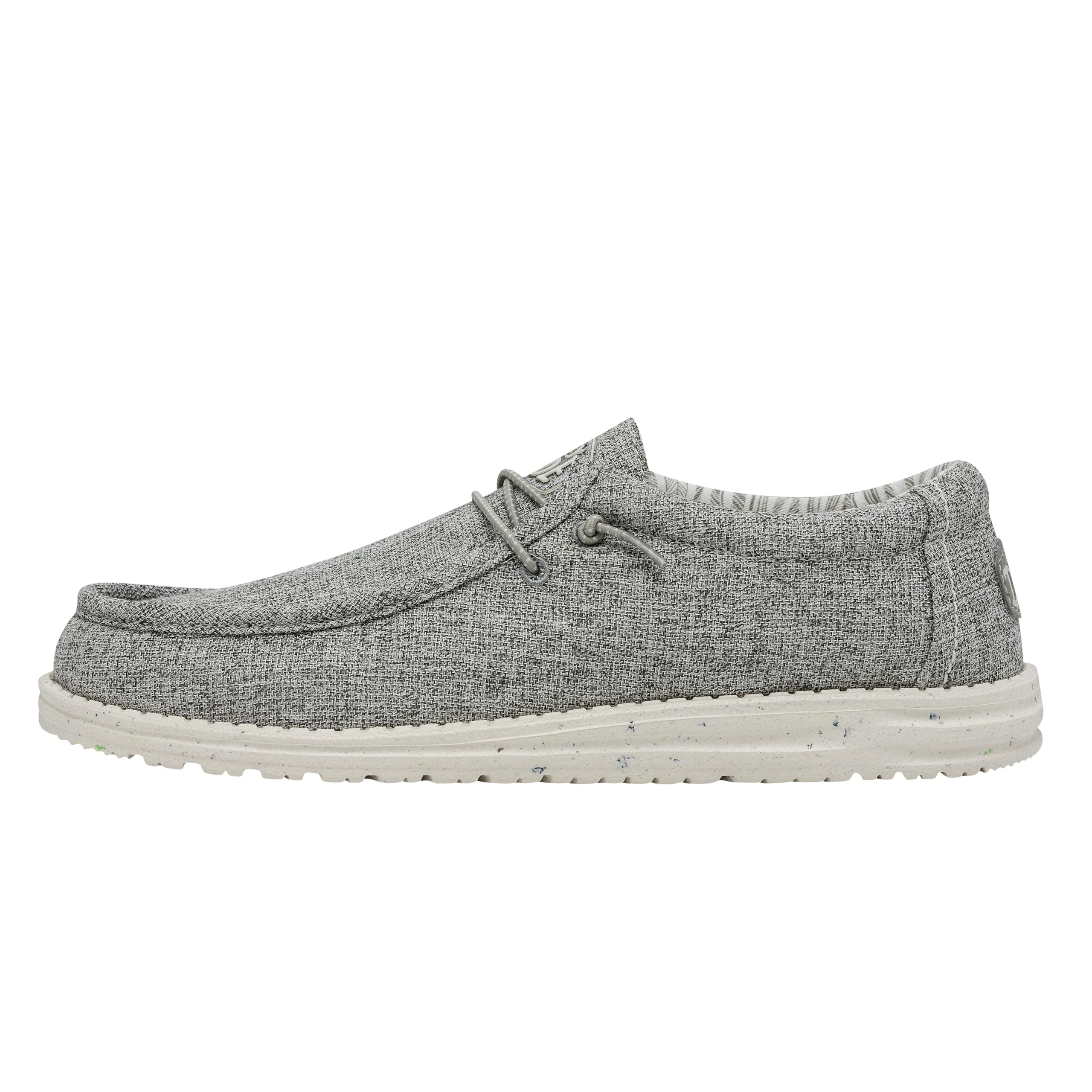 HEYDUDE Men's Wally-Blend Linen Iron Size 11 | Men's Shoes | Men Slip-on Loafers | Comfortable & Light-Weight