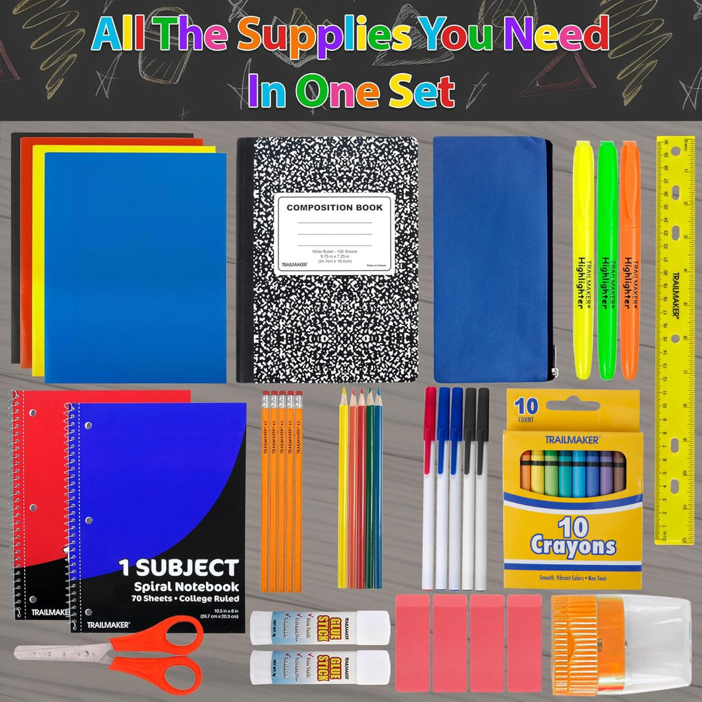 Trail maker School Supplies Kit 45 Piece Grades K-12