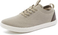 WHITIN Mens Wide Toe Box Casual Dress Sneakers Knit Mesh Fashion Shoes Size 13w Zero Drop Oxfords Walking Breathable Zapatos De Vestir para Hombre Casuales Khaki 47