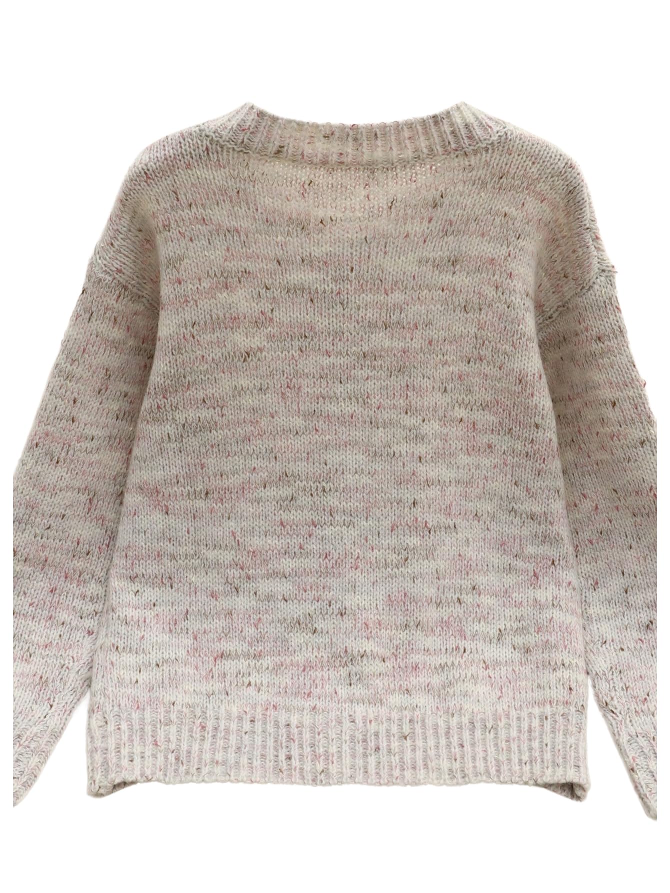 WDIRARA Women's Button Down Cardigan Sweaters Crewneck Long Sleeve Knit Outerwear Casual Knitwear Apricot Medium