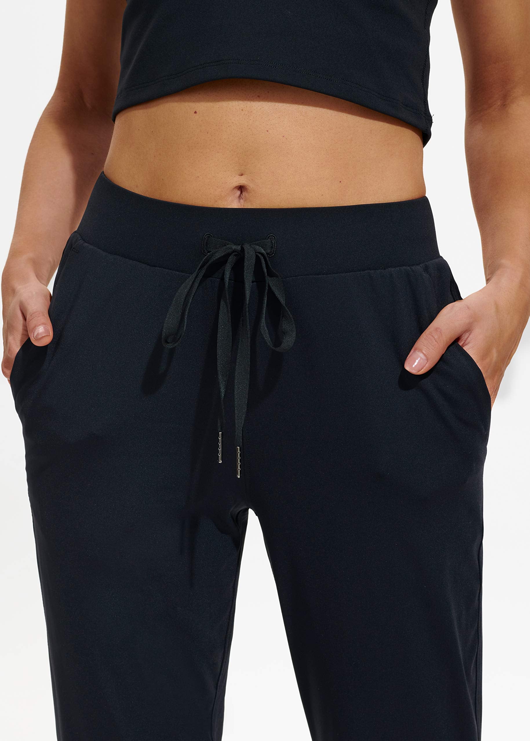 Libin Women's Joggers Pants Athletic Sweatpants with Pockets, Black M