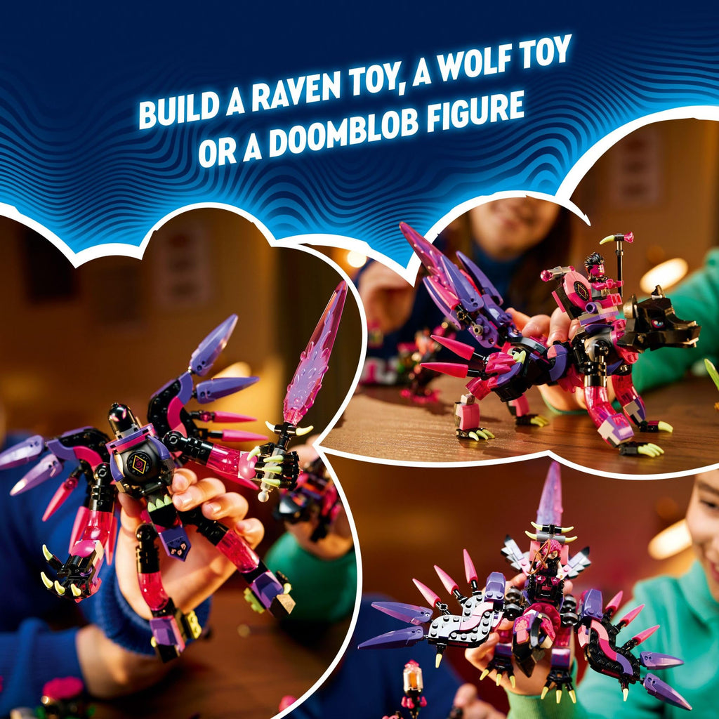 LEGO DREAMZzz The Never Witch’s Nightmare Creatures, Fantasy Animal Kids' Toy, Build a Mech, Wolf or Raven Figure, Building Toy with 5 Minifigures, for 9 Year Old Boys and Girls, 71483