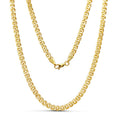 JEWELHEART 14K Gold Double Cuban Link Chain Men - 3mm Diamond Cut Link Necklace - Yellow Real Gold Chain Necklace For Women with Lobster Clasp 16"