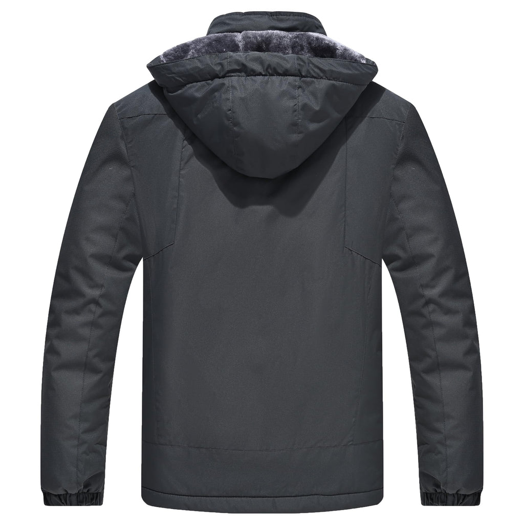 Rapoo Winter Jackets for Men Winter Coats for Men Rain Waterproof Windbreaker Warm Snowboard Ski Snow Softshell Jacket Coats Raincoat Darkgrey 2XL
