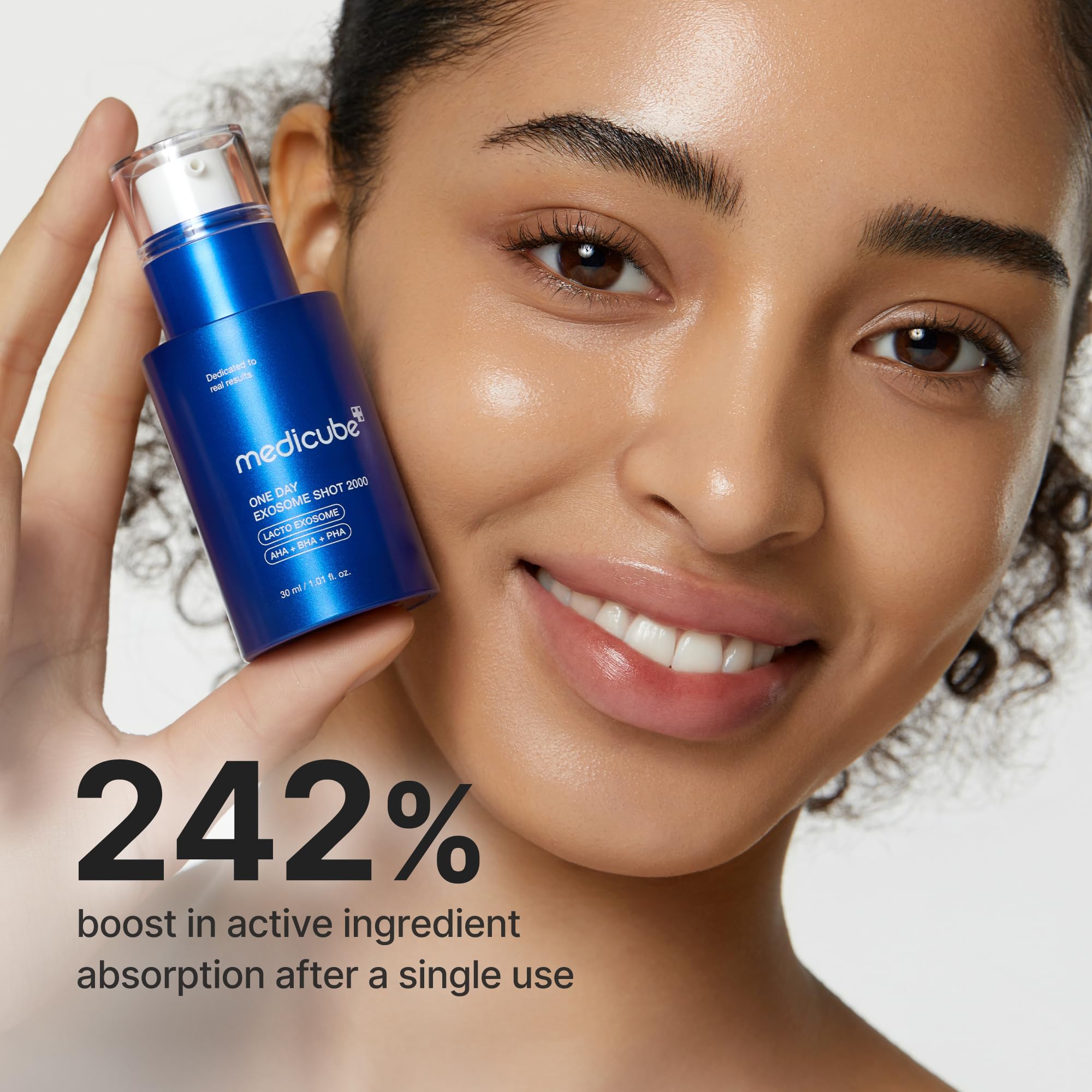 medicube Zero Exosome Shot 2,000 PPM Spicule Facial Serum | Liquid Skin Booster Serum | Exosome, AHA+BHA+PHA | Pore Care, Dead Skin Cells, Skin Texture | Korean Skin Care 1.01 fl.oz