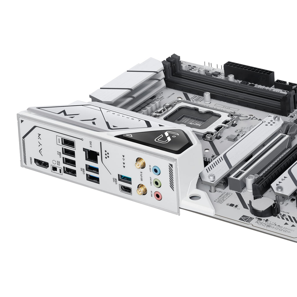 ASUS Z790-AYW WiFi W II Intel Z790 (LGA 1700) ATX Motherboard with PCIe® 5.0, 3X M.2, 12+1 DrMOS, DDR5, WiFi 6, 2.5Gb LAN, HDMI, USB 10Gbps Type-C®, USB 10Gbps Type-C®, Thunderbolt™, USB4®, Aura Sync