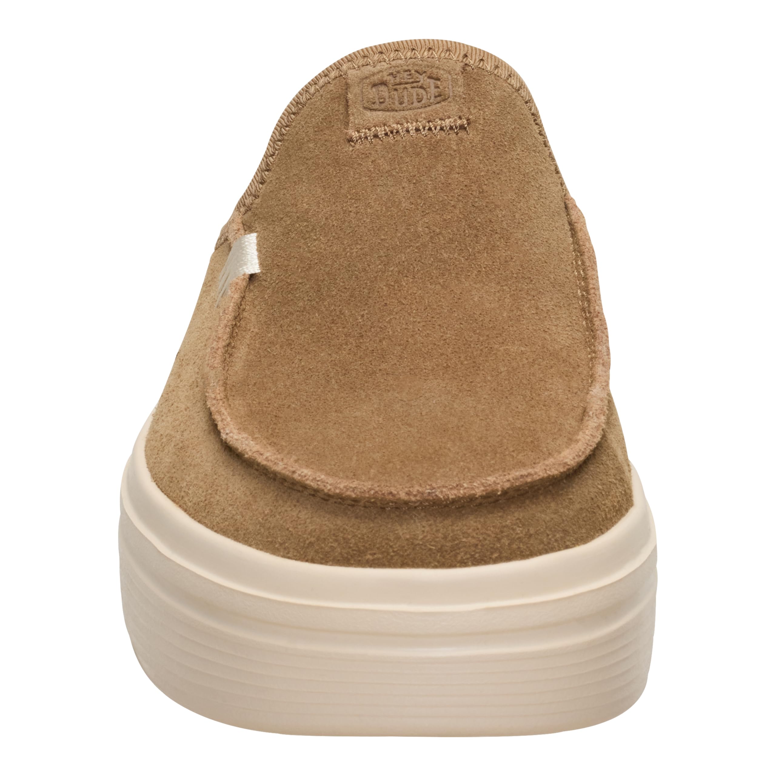 HEYDUDE Women's Austin Lift Platform Mule Light Brown Size 8 | Casual Slip-On Shoes | Lightweight, Comfortable, Stylish Everyday Footwear