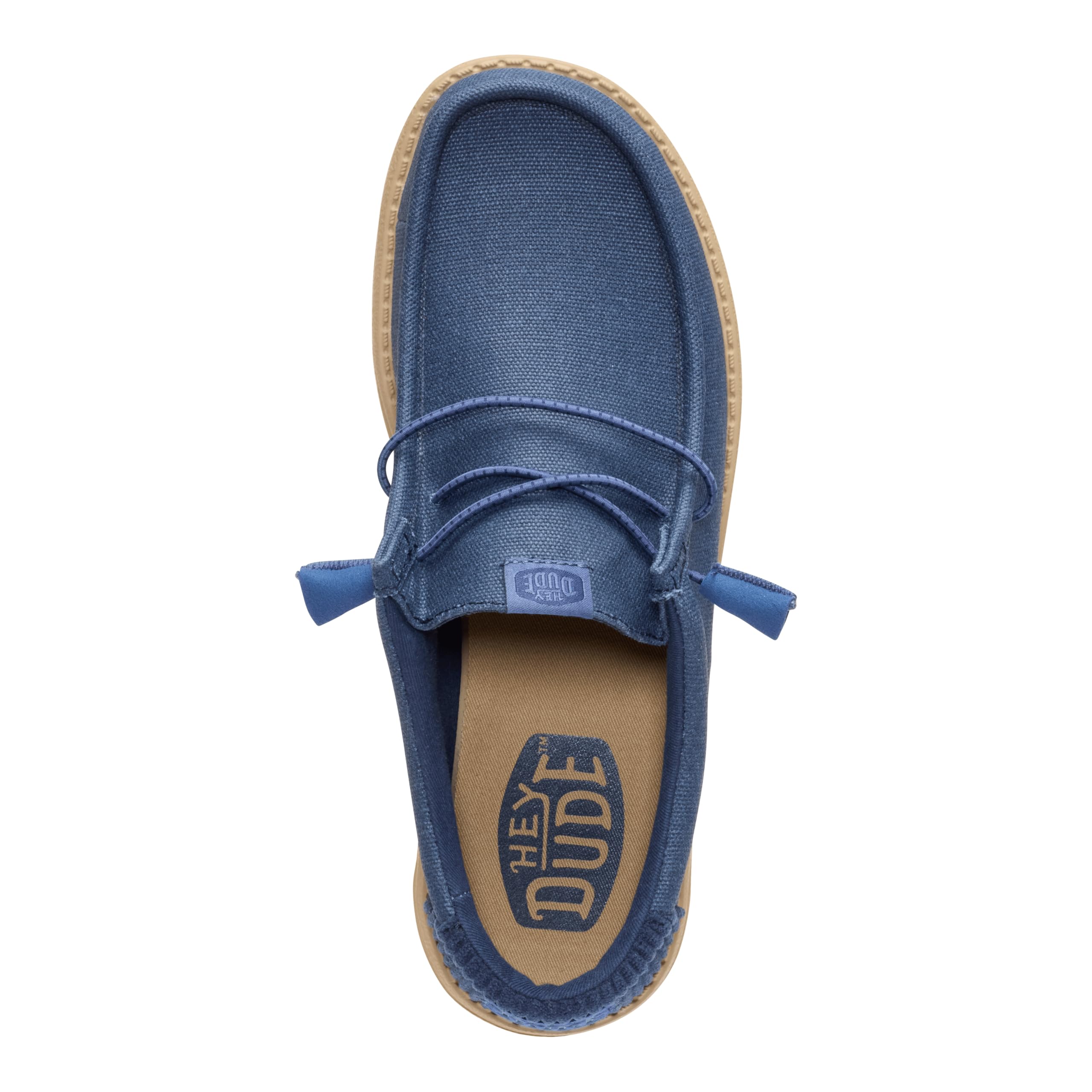 HEYDUDE Wally Waxed Casual Navy Size 11, Men’s Shoes, Slip-on Loafers, Comfortable & Light-Weight