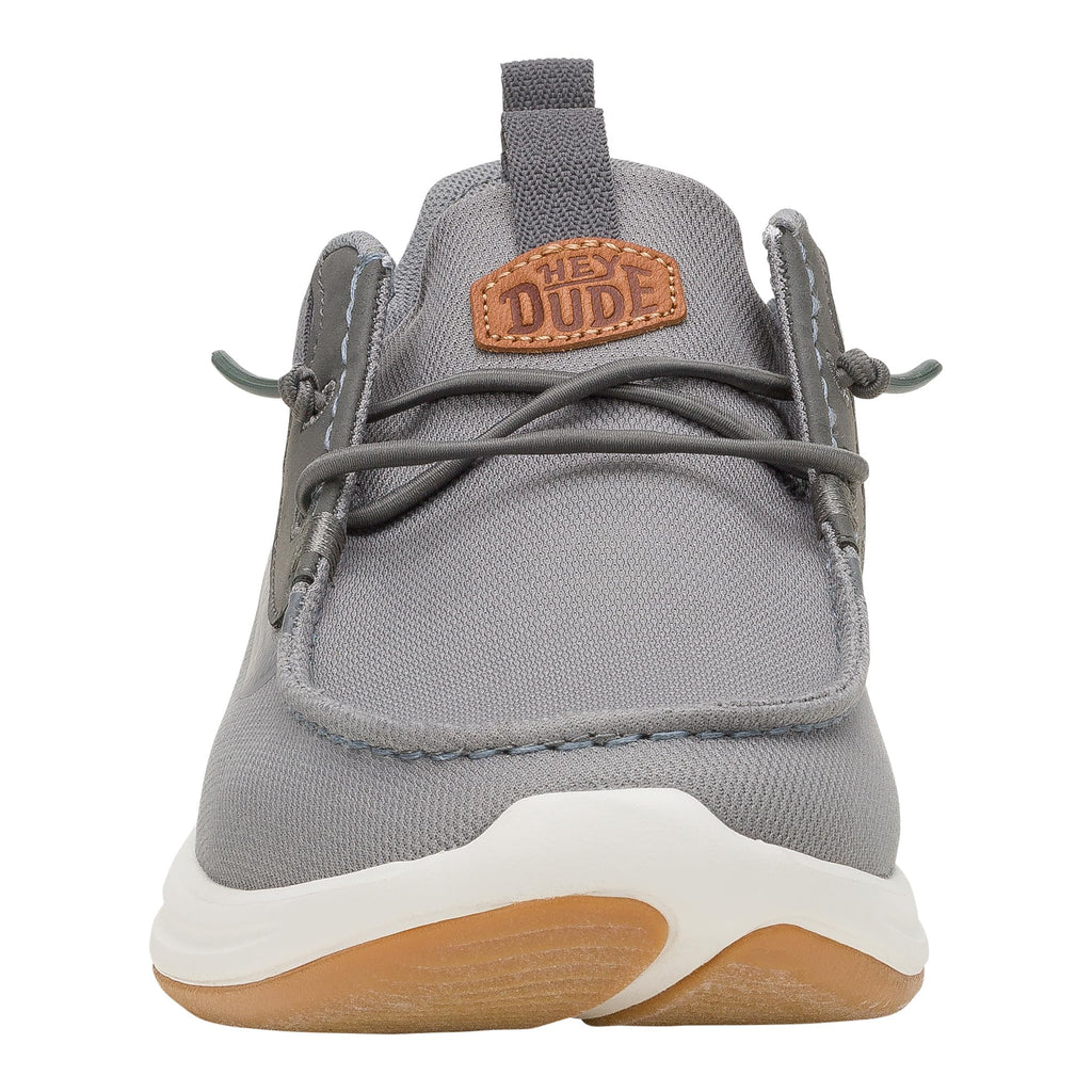 HEYDUDE Men’s Wally Drift Classic | Mesh Monument Grey Size 11 | Slip On Shoes for Men | Lightweight Loafers | Easy On System | Cushioned Insole