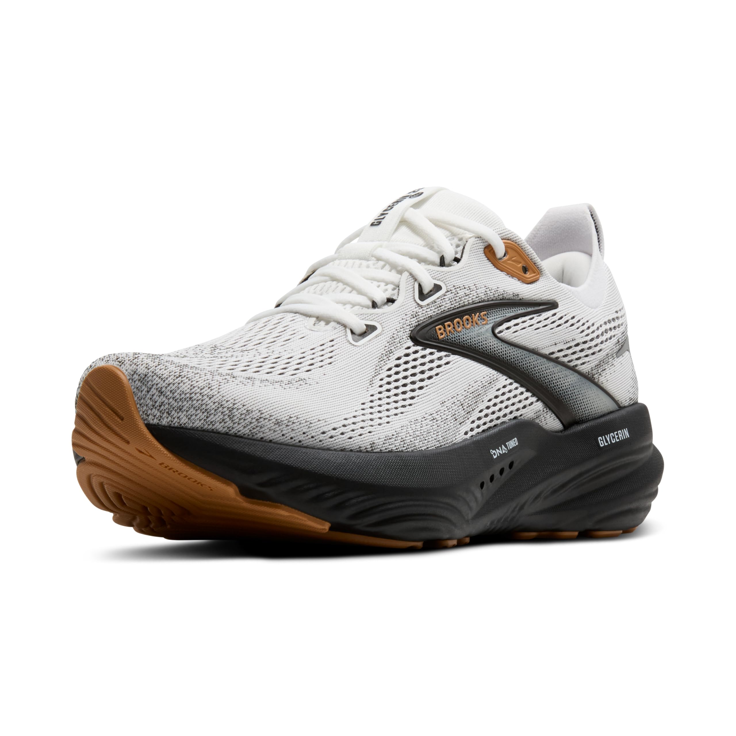 Brooks Men’s Glycerin 22 Neutral Running Shoe - White/Grey/Black - 12.5 Medium