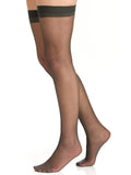 Berkshire Womens All Day Sheer With Invisible Toe Thigh, Fantasy Black