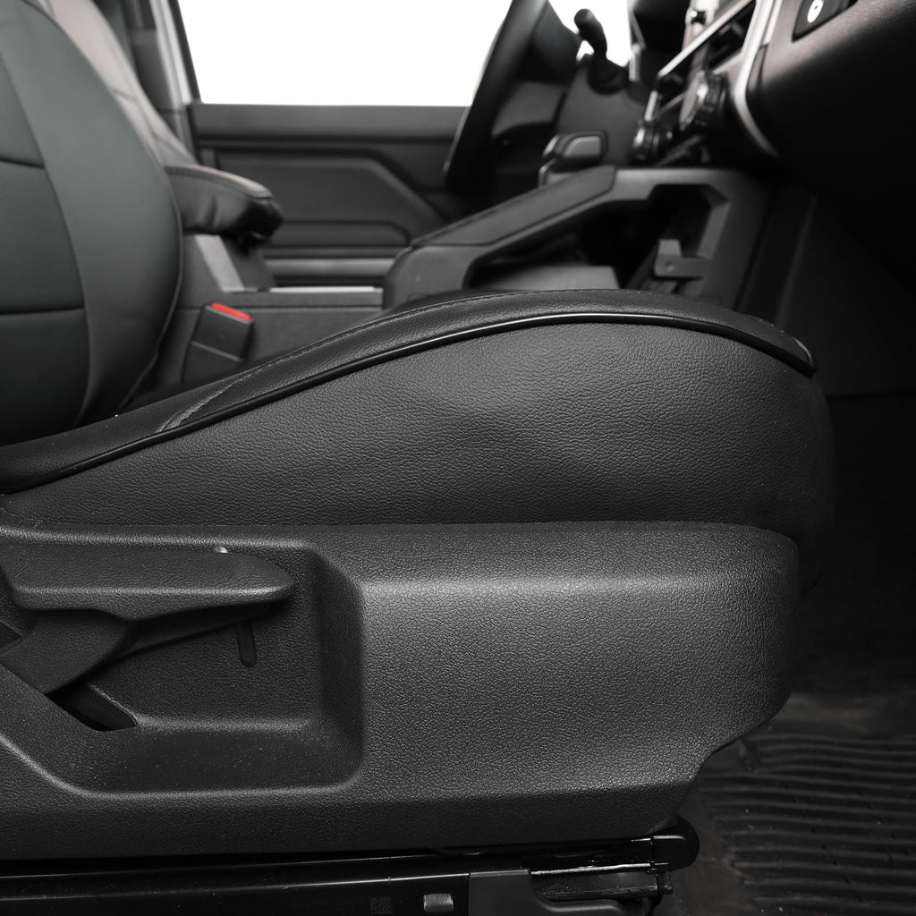 EKR Custom Fit Tacoma Car Seat Covers for Select Toyota Tacoma (Petrol) 2024 2025 2026 Double cab SR,SR5,TRD Sport,TRD Off-Road,Limited -Full Set,Leather(Black)