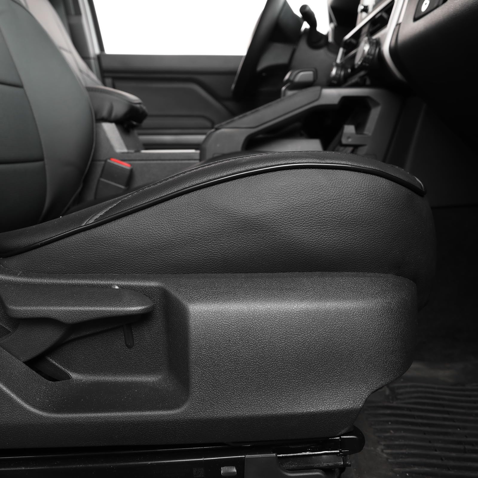 EKR Custom Fit Tacoma Car Seat Covers for Select Toyota Tacoma (Petrol) 2024 2025 2026 Double cab SR,SR5,TRD Sport,TRD Off-Road,Limited -Full Set,Leather(Black)