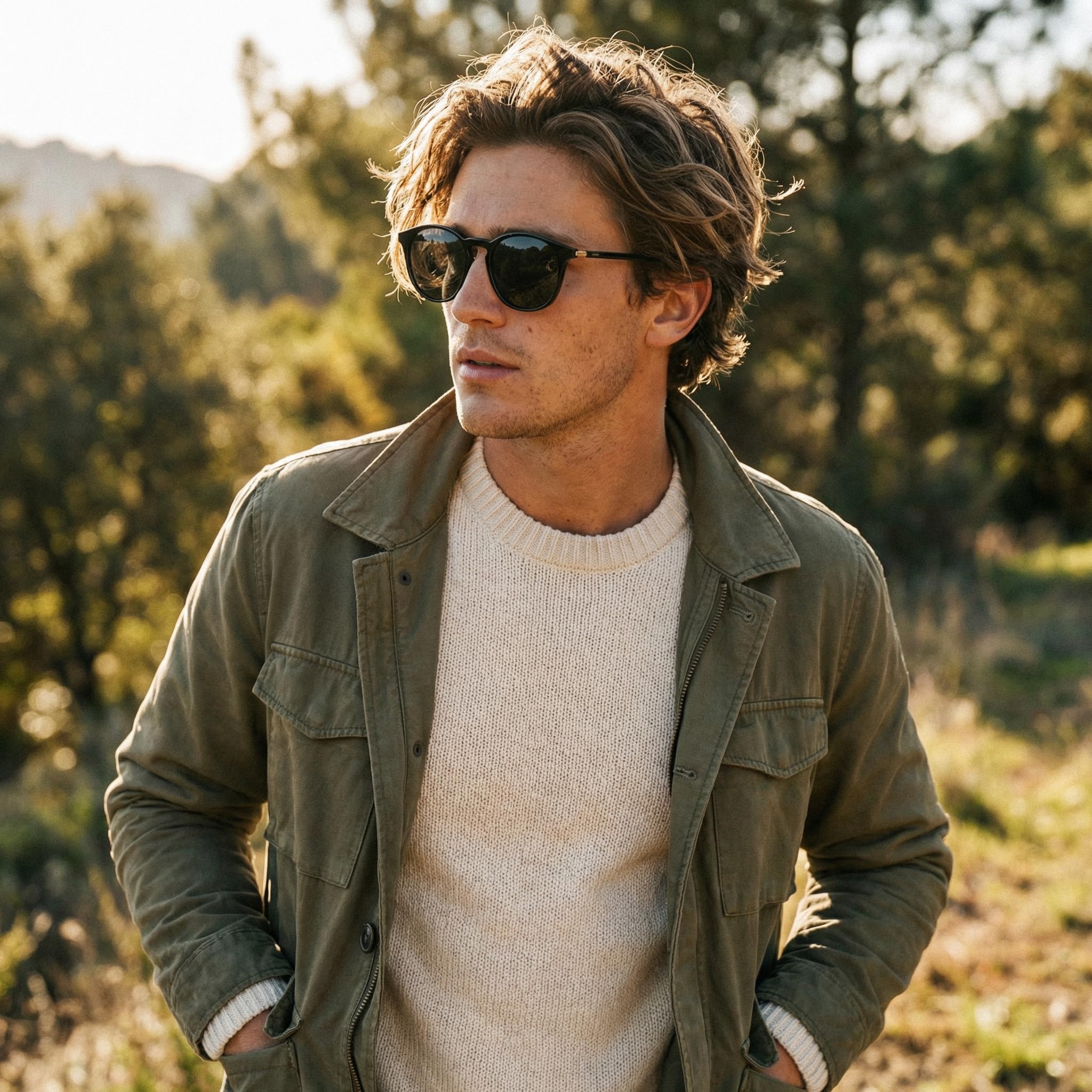SIPHEW Classic Small Round Sunglasses for Men, Retro Sunglasses Polarized UV Protection Lens for Outdoor/Driving