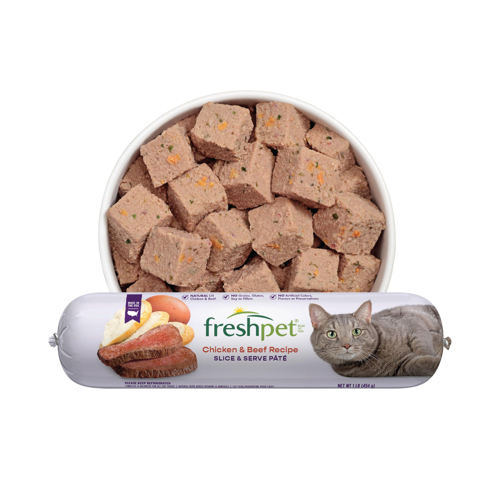 Select Freshpet Chicken & Cat Food, 1 Pound Beef, 16 Ounce