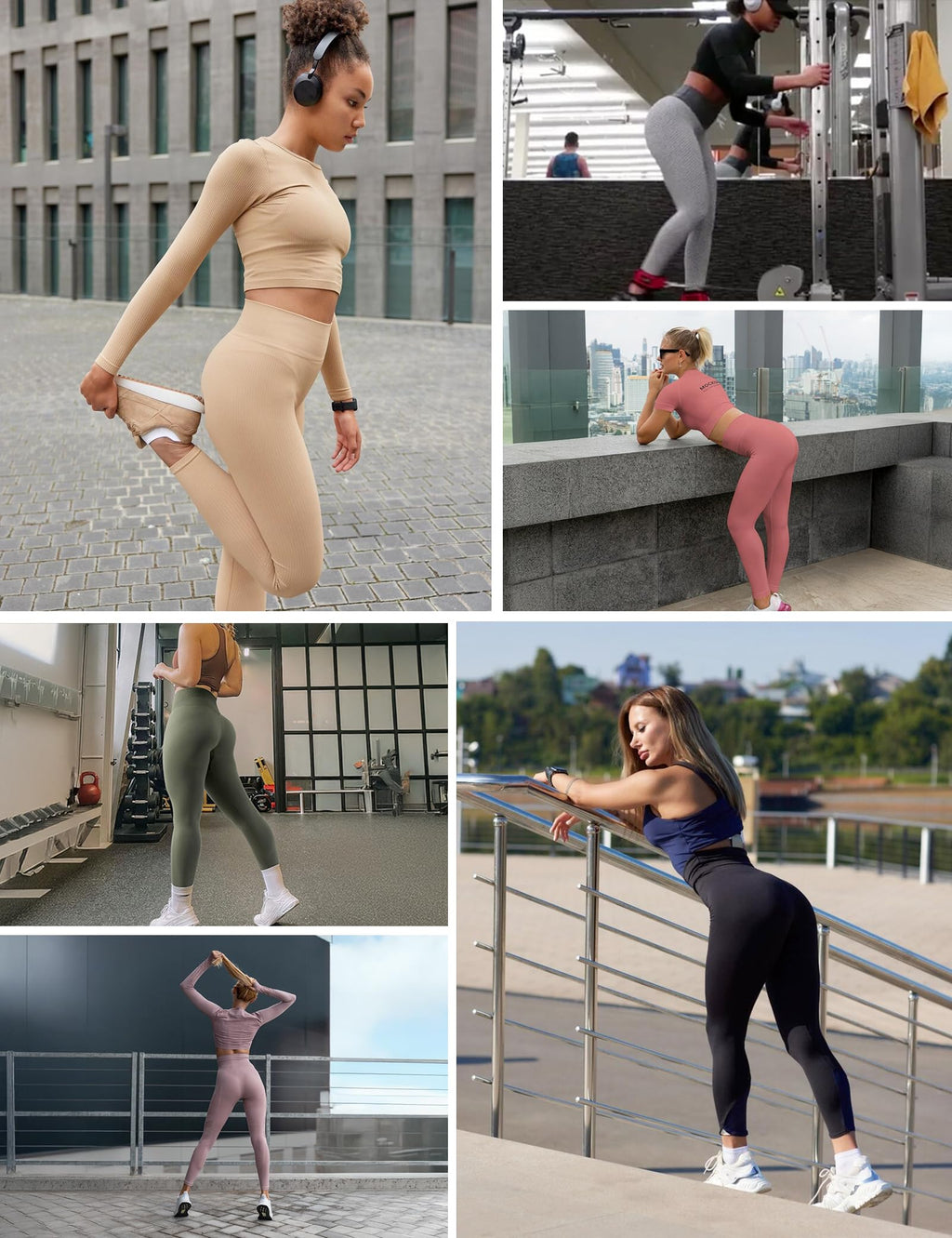 Heathyoga Scrunch Butt Lifting Leggings with Pockets for Women Tummy Control Compression Leggings No Front Seam Yoga Pants Black