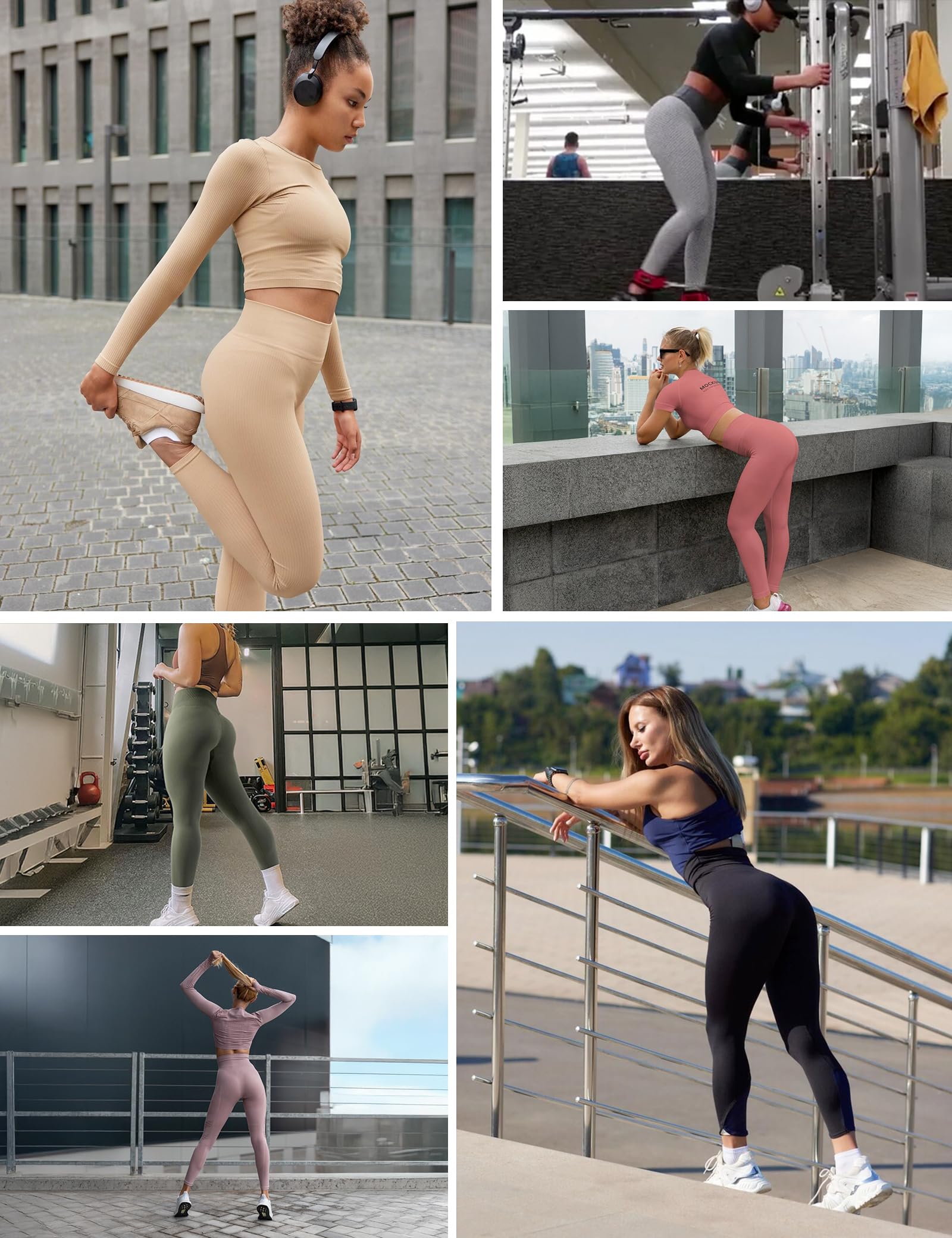 Heathyoga Scrunch Butt Lifting Leggings with Pockets for Women Tummy Control Compression Leggings No Front Seam Yoga Pants Black