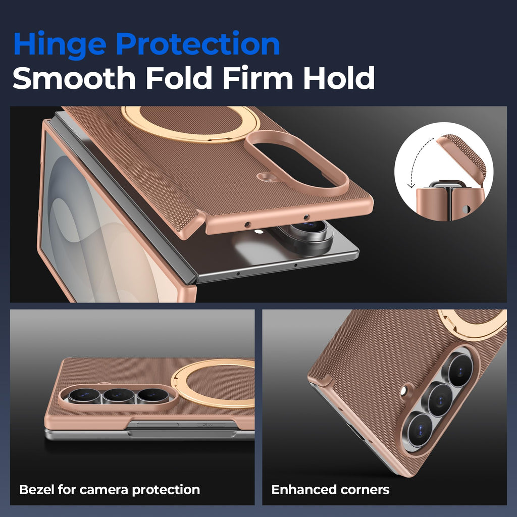 For Samsung Galaxy Z Fold 8 Ultra Case Slim Tech Woven Texture with Stand
