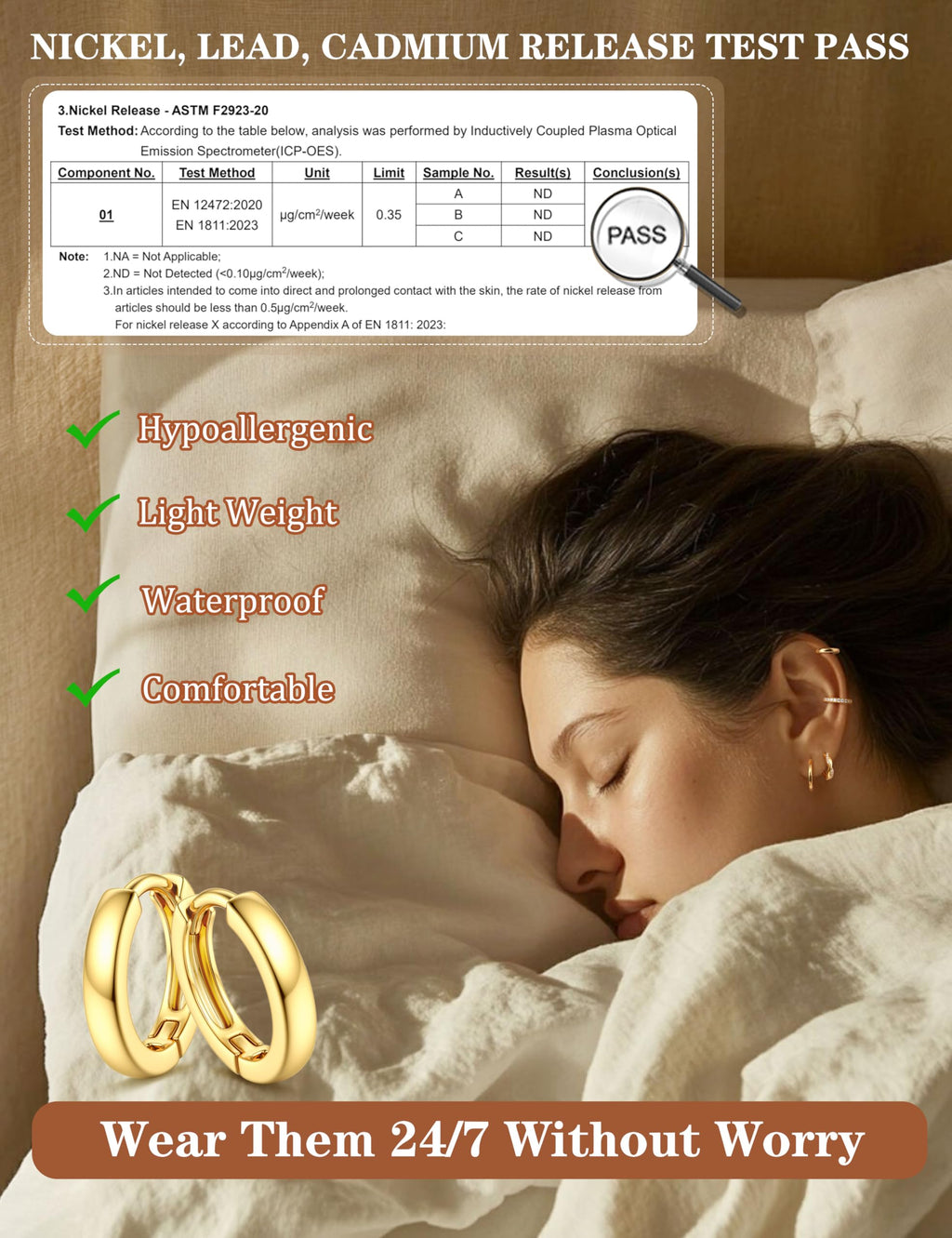 Jstyle Small Gold Hoop Earrings for Women Trendy 14K Gold Plated Huggie Earrings Hypoallergenic Cartilage Earring Stack Cute Dainty Huggie Hoops Earring Sets for Multiple Piercing