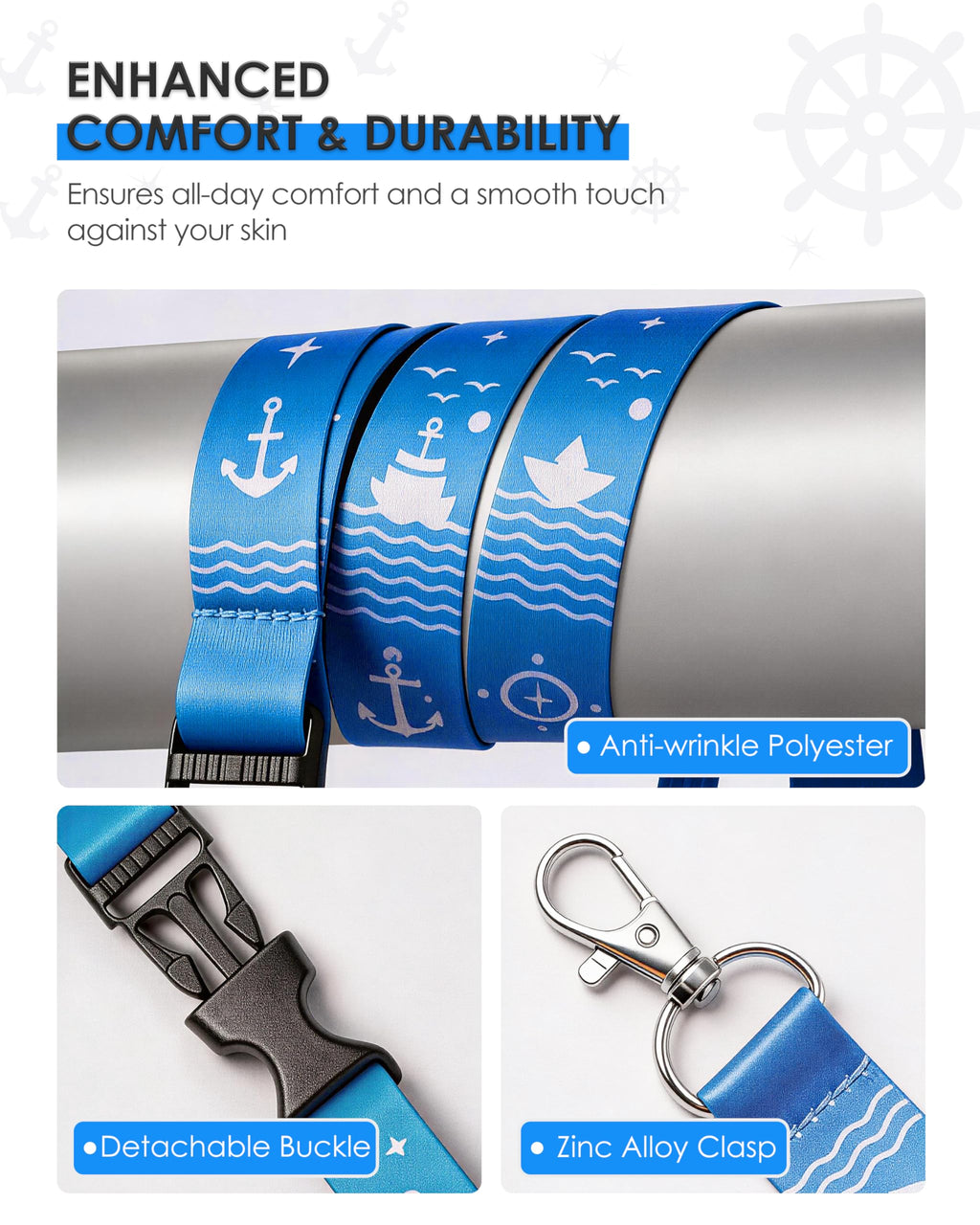 Avorast 5 Pack Cruise Lanyards for Ship Cards, Cruise Essentials 2026 for Carnival, Royal Caribbean, NCL, Lanyards for ID Badges with Detachable Buckle & Waterproof ID Badge Holders (Mix)