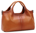Iswee Genuine Leather Purses for Women Medium Size Satchel Handbags Crossbody Bag Shoulder Tote Bags Hobo Purses Trendy Ladies Hand Bag (Sorrel)